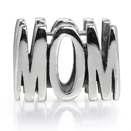 925 Sterling Silver MOM European Charm Bead (Fits Pandora Chamilia)