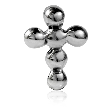 925 Sterling Silver Cross European Charm Bead (Fits Pandora Chamilia)