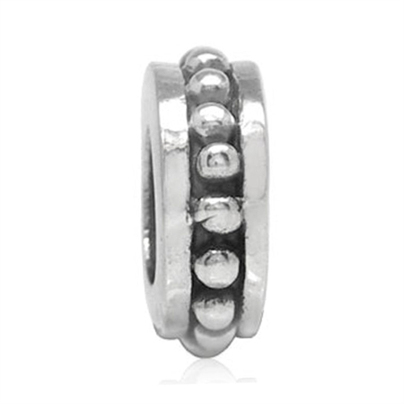 925 Sterling Silver Spacer Threaded European Charm Bead
