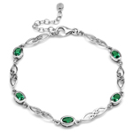 Created Nano Green Emerald 925 Ste...