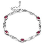 2.1 Ct Created Red Ruby 925 Sterli...