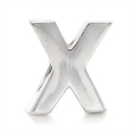 Initial X 925 Sterling Silver Thre...