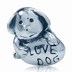 925 Sterling Silver LOVE DOG Threa...
