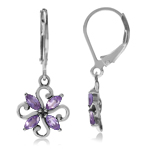 Natural Amethyst White Gold Plated...