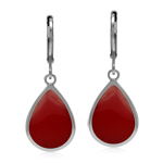 Drop Shape 14x10 mm Created Red Co...