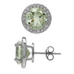 4.28ct. 9MM Natural Round Green Am...