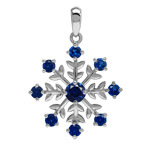 Created Blue Sapphire 925 Sterling...