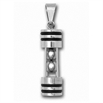 Stainless Steel Tube Pendant w/Rol...