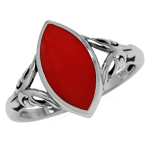 14x7MM Created Marquise Shape Red ...