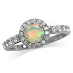 Genuine Opal White Gold Plated 925...