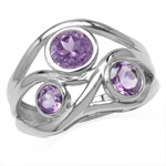 1.51ct. 3-Stone Natural Amethyst W...