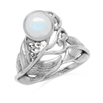 Natural Moonstone White Gold Plate...