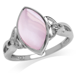 Pink Mother of Pearl White Gold Pl...