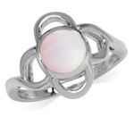 7MM Pink Mother Of Pearl Inlay Whi...